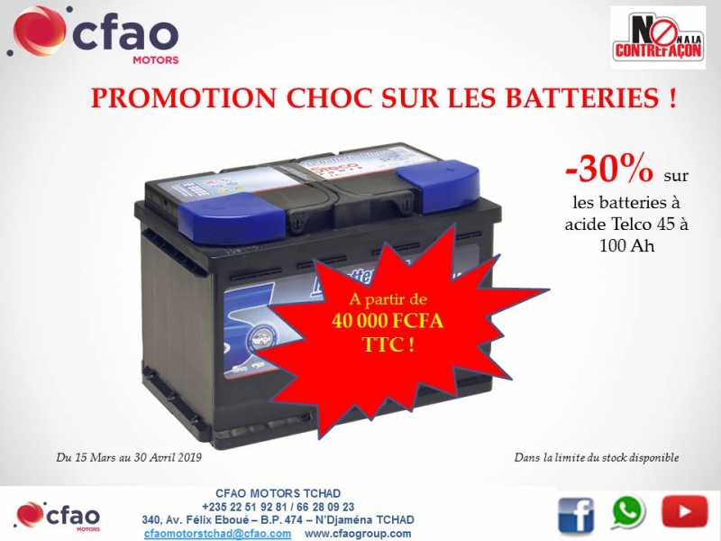 PROMOTION BATTERIES -30%